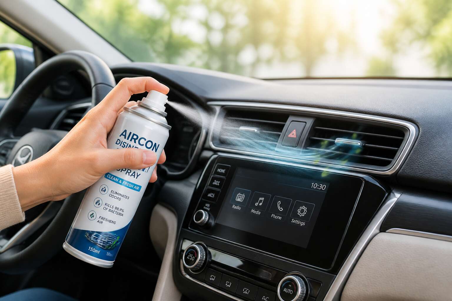 car aircon disinfectant spray